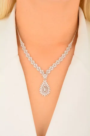 Cebeci 14 Ayar Damla Taşlı Gerdanlık