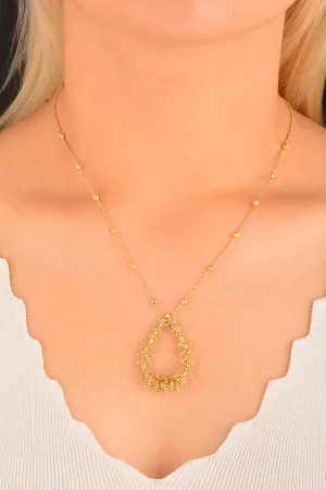 Cebeci 14 Ayar Dorikalı Damla Altın Kolye