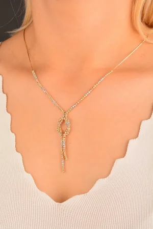 Cebeci 14 Ayar Dorikalı Düğüm Altın Kolye