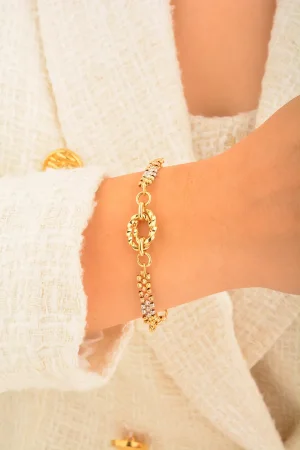 Cebeci 14 Ayar Dorikalı Halka Altın Bileklik