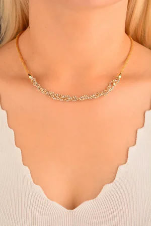 Cebeci 14 Ayar Dorikalı Hasır İp Altın Kolye