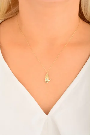 Cebeci 14 Ayar El Altın Kolye