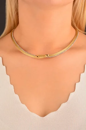 Cebeci 14 Ayar Hasır Altın Kolye