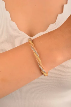 Cebeci 14 Ayar Hasır İp Altın Bileklik