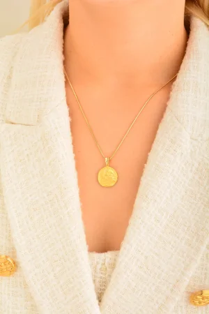 Cebeci 14 Ayar Madalyon Altın Kolye Ucu