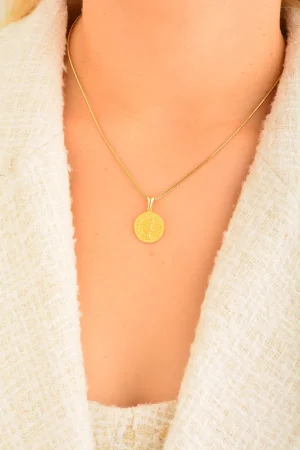 Cebeci 14 Ayar Madalyon Altın Kolye Ucu