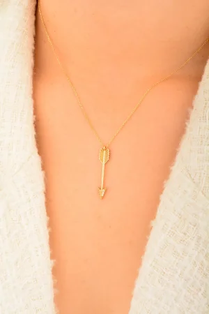 Cebeci 14 Ayar Ok Altın Kolye