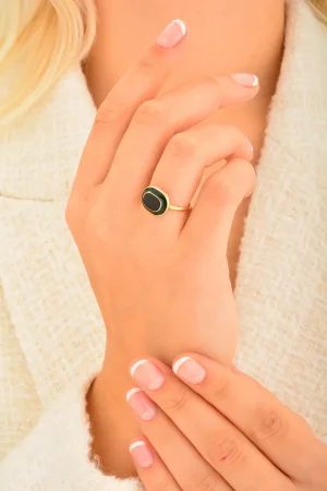 Cebeci 14 Ayar Renkli Taşlı Altın Yüzük