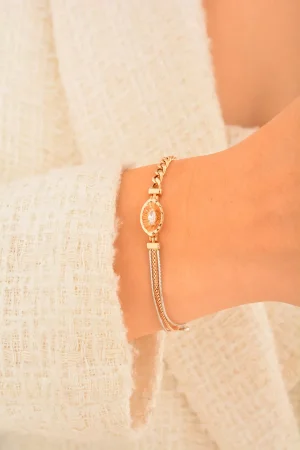 Cebeci 14 Ayar Rose Altın Bileklik