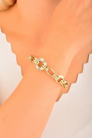 Cebeci 14 Ayar Sedefli Altın Bileklik