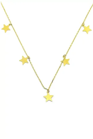 Cebeci 14 Ayar Sıralı Yıldız Altın Kolye