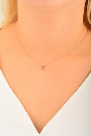 Cebeci 14 Ayar Su Damlası Rose Altın Kolye