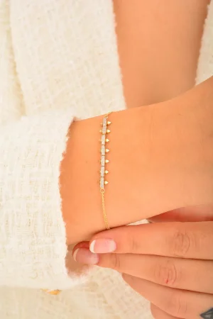 Cebeci 14 Ayar Taşlı Altın Bileklik