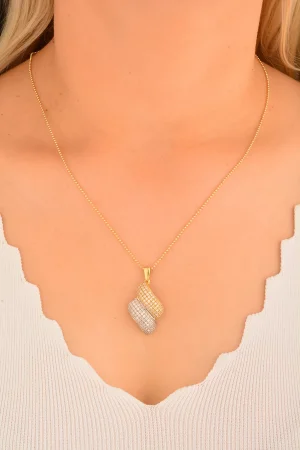 Cebeci 14 Ayar Taşlı Altın Kolye Ucu