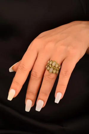 Cebeci 14 Ayar Taşlı Altın Yüzük