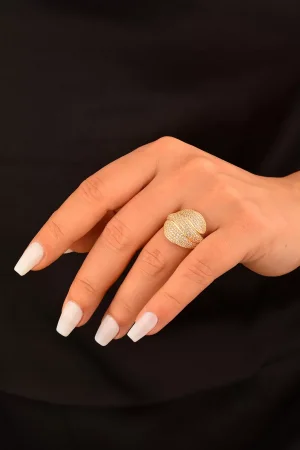 Cebeci 14 Ayar Taşlı Altın Yüzük