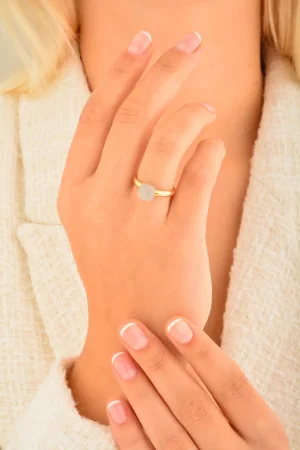 Cebeci 14 Ayar Taşlı Altın Yüzük