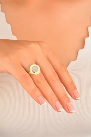 Cebeci 14 Ayar Taşlı Altın Yüzük