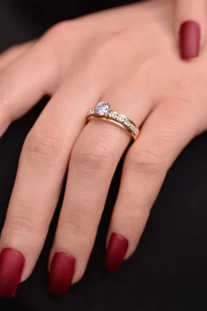 Cebeci 14 Ayar Tektaş Altın Yüzük