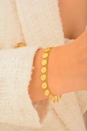 Cebeci 14 Ayar Tuğralı Altın Bileklik