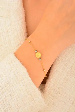 Cebeci 14 Ayar Tuğralı Dorika Altın Bileklik