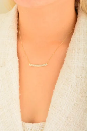 Cebeci 14 Ayar Yatay Altın Kolye