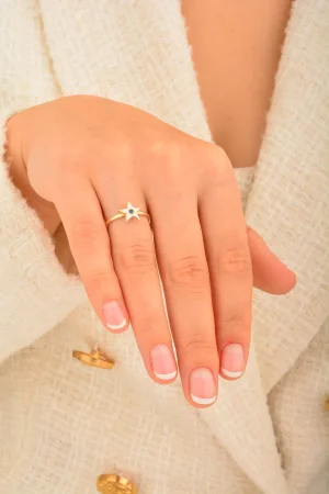 Cebeci 14 Ayar Yıldız Altın Yüzük