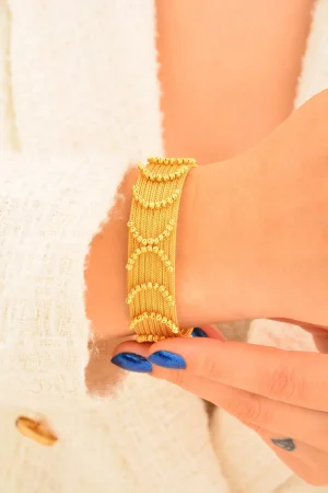 Cebeci 22 Ayar Dorikalı Hasır Altın Bileklik