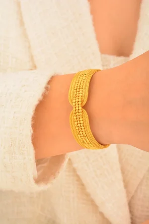 Cebeci 22 Ayar Dorikalı Hasır Kelepçe Altın Bileklik