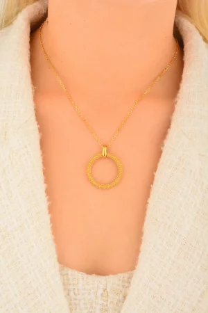 Cebeci 22 Ayar Halka Altın Kolye