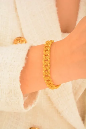 Cebeci 22 Ayar Örgü Altın Bileklik