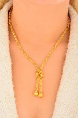 Cebeci 22 Ayar Top Sarkıntılı Düğüm Altın Kolye