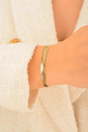 Cebeci 14 Ayar Balıksırtı Altın Bileklik