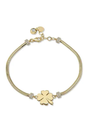 Cebeci 14 Ayar Balıksırtı Altın Yonca Bileklik