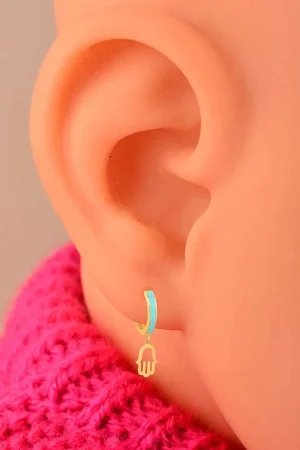 Cebeci 14 Ayar Fatmaanaeli Altın Çocuk Küpe