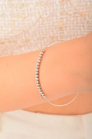 Cebeci 14 Ayar Toplu Beyaz Altın Bileklik