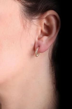 Cebeci 14 Ayar Sarmal Halka Altın Küpe