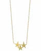 Cebeci 14 Ayar Üçlü Yıldız Altın Kolye