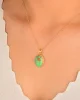 Cebeci 14 Ayar Yeşil Taşlı Kolye Ucu