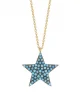 Cebeci 14 Ayar Mavi Yıldızlı Altın Kolye