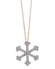 Cebeci 14 Ayar Kar Tanesi Rose Altın Kolye