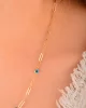 Cebeci 14 Ayar Gözboncuklu Ataç Altın Kolye
