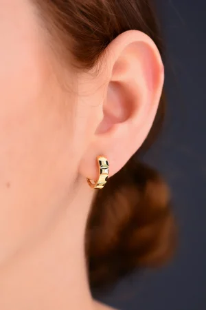 Cebeci 14 Ayar Halka Altın Küpe