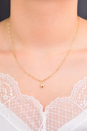 14 Ayar Yıldızlı Altın Kolye