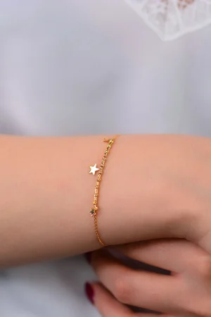 Cebeci 22 Ayar Yıldızlı Altın Bileklik