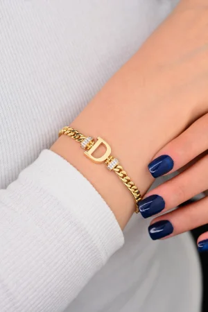 Cebeci 14 Ayar Harfli Altın Bileklik