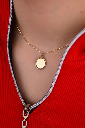 Altın Plaka Kolye Ucu