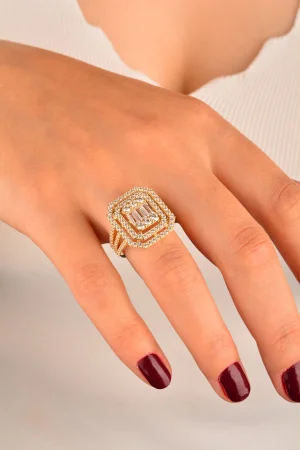 Cebeci 14 Ayar Baget Altın Yüzük