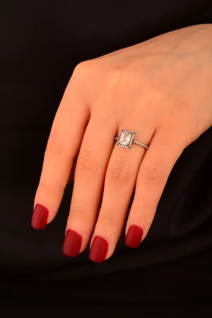 Baget Taş Rose Altın Yüzük