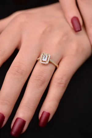 Baget Taş Sarı Yüzük